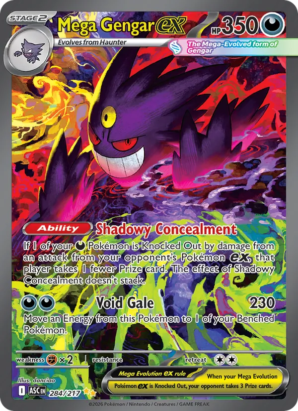 Mega Gengar ex 284/217 — Ascended Heroes Pokémon card