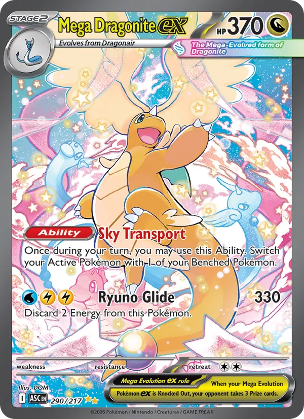 Mega Dragonite ex 290/217 — Ascended Heroes Pokémon card