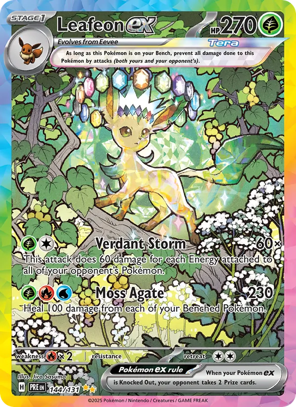 Leafeon ex 144/131 — Prismatic Evolutions Pokémon card