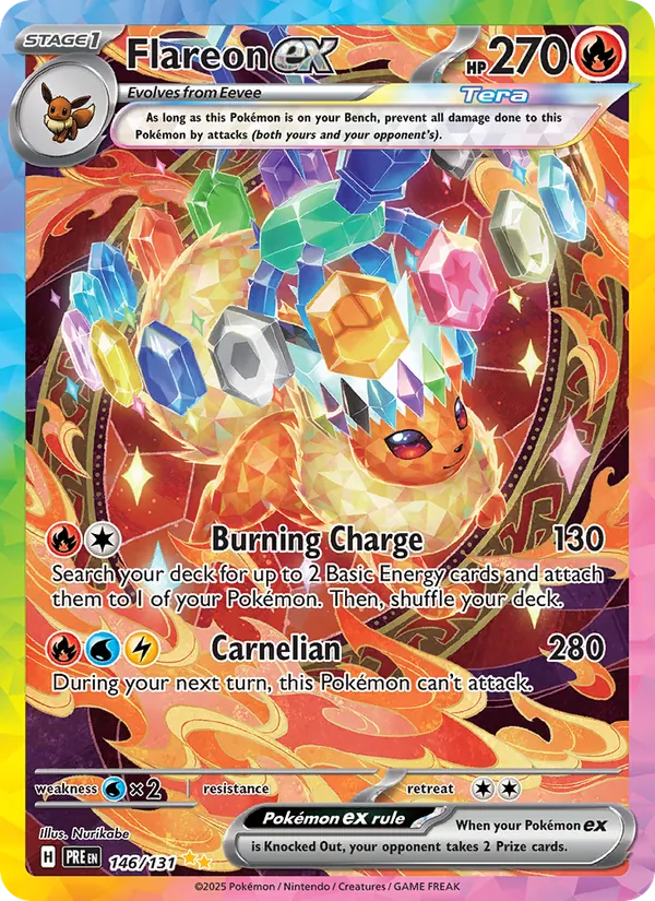Flareon ex 146/131 — Prismatic Evolutions Pokémon card