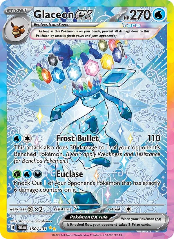Glaceon ex 150/131 — Prismatic Evolutions Pokémon card