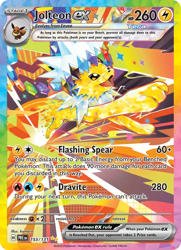 Jolteon ex 153/131 — Prismatic Evolutions Pokémon card