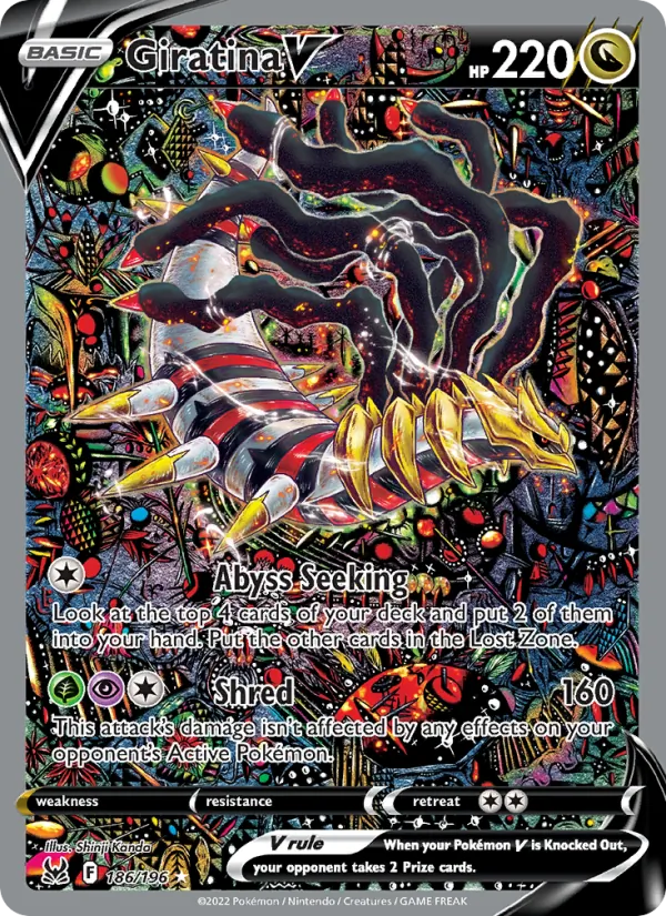 Giratina V 186/196 — Lost Origin Pokémon card