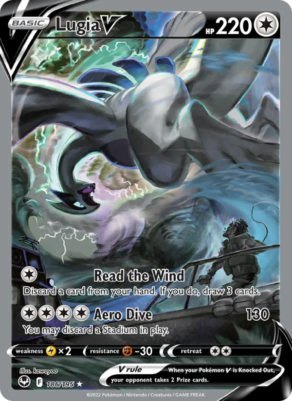 Lugia V 186/195 — Silver Tempest Pokémon card